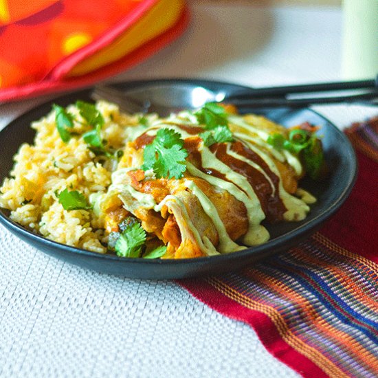 Pressure Cooker Chicken Enchilada