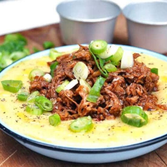 Pulled Pork cheesy girts recipe