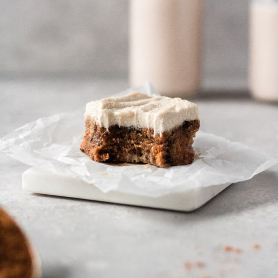 Raw Vegan Carrot Cake Bars