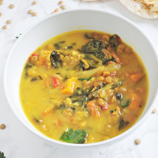 Lentil and sweet potato stew