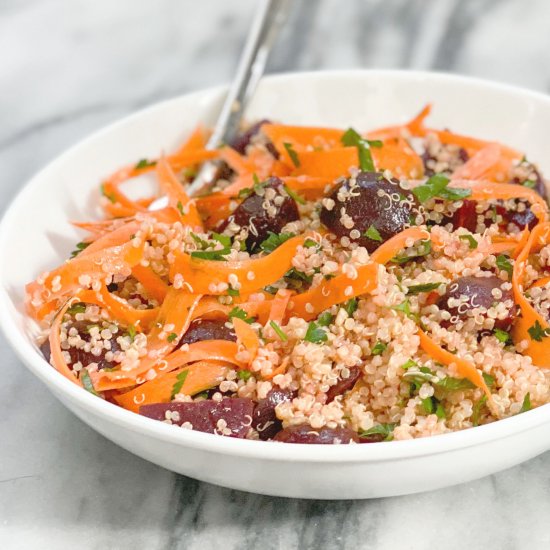 Beet Quinoa and Carrot Salad