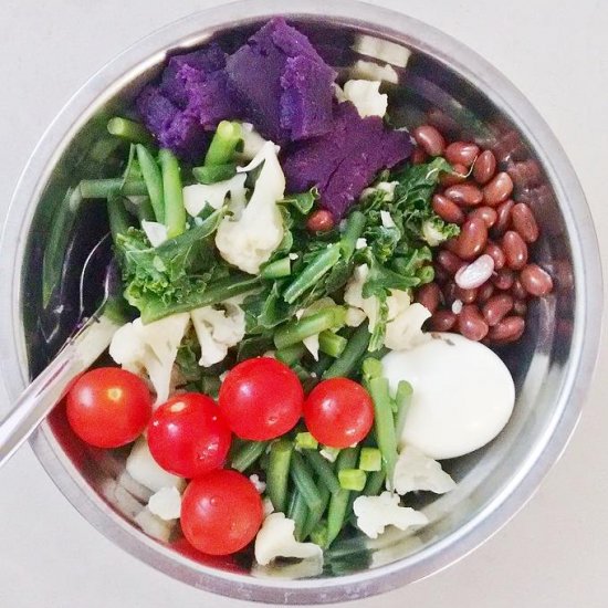 Black Soybeans Veggie Bowl