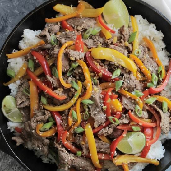 Asian Beef & Pepper Stir Fry