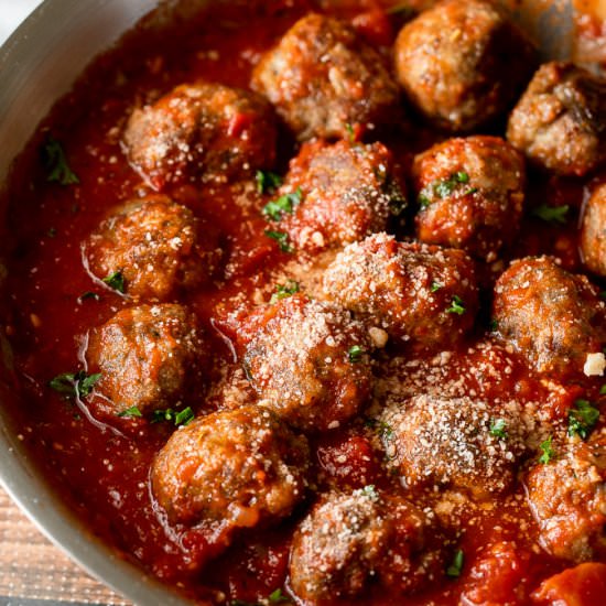 Baked Italian Meatballs