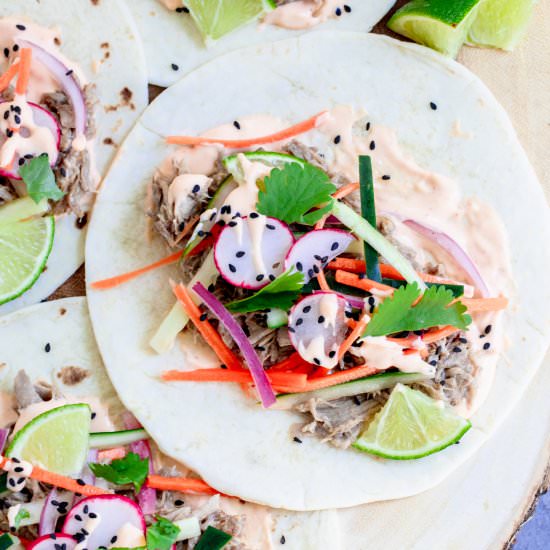 Instant Pot Pork Bahn Mi Tacos