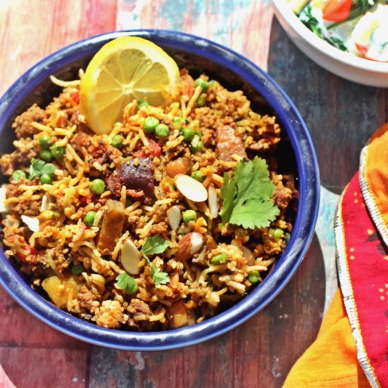 Keema Matar Biryani