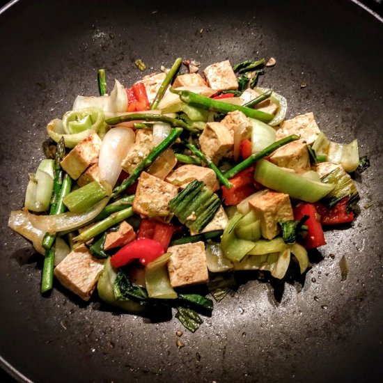 Baby Bok Choy and Tofu Stir Fry