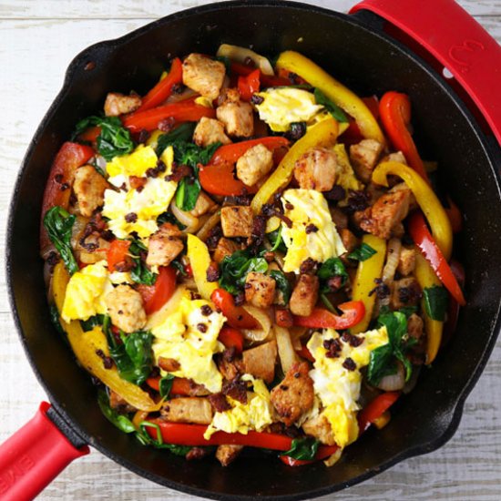 Pork Loin Breakfast Skillet