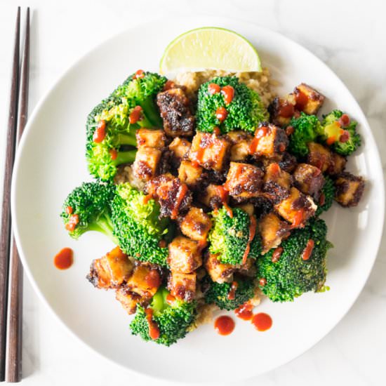 Crispy Peanut Tofu Stirfy