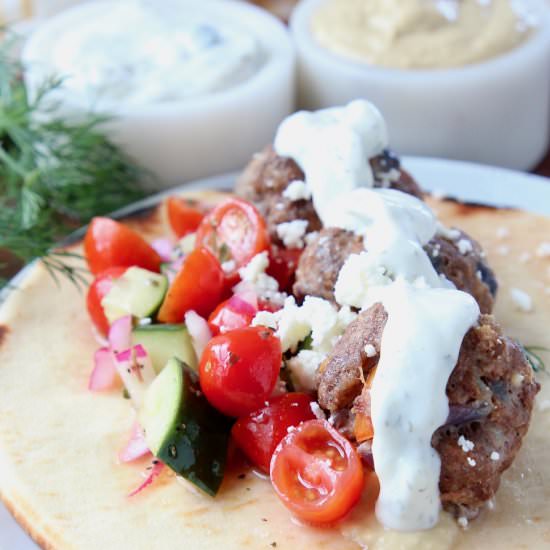 Greek Meatballs with Tzatziki Sauce