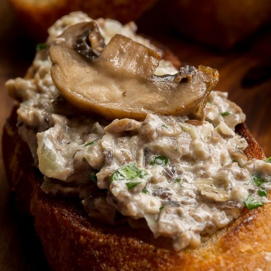 Mushroom Pate Bruschetta