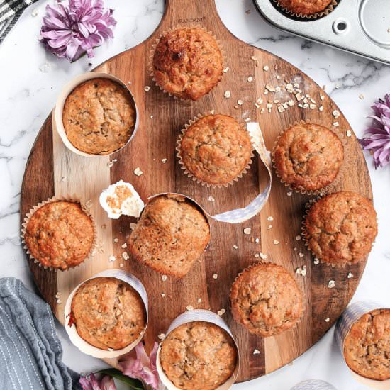 Banana Nut Oat Muffins