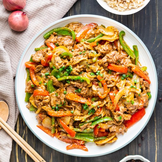 Black Pepper Beef Stir Fry (黑椒牛柳)