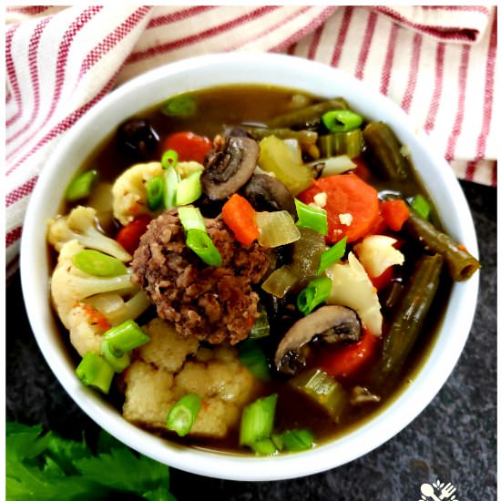 Low Carb Hamburger Vegetable Soup