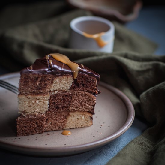 Checkboard Chocolate Cake