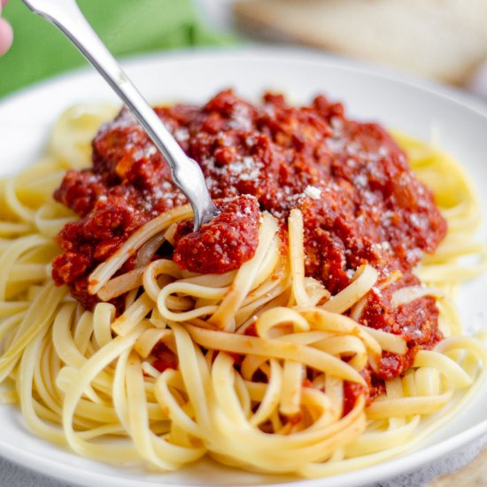 homemade meat sauce