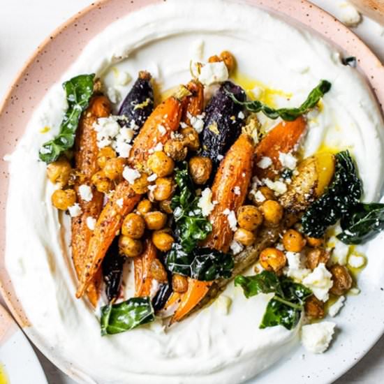 Roasted Carrot and Chickpea Yogurt