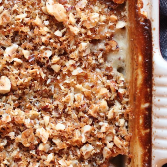 Hazelnut Root Vegetable Gratin