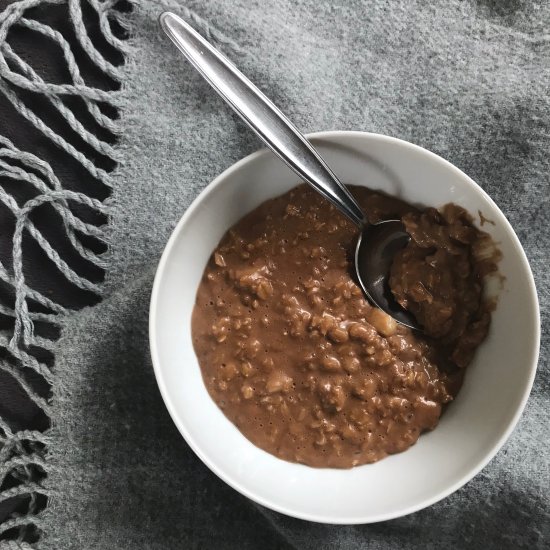 Porridge with Chocolate and Pears