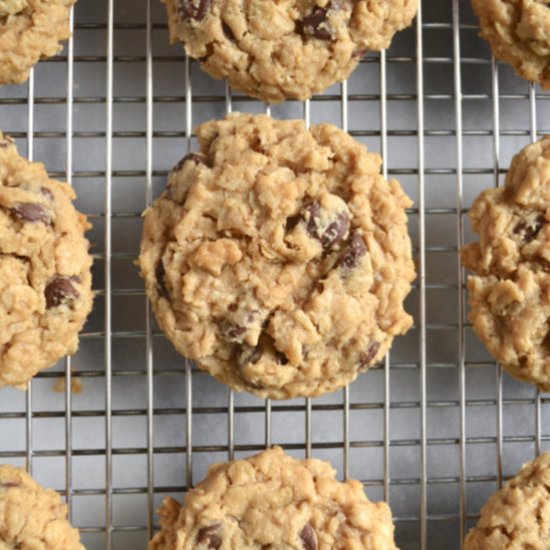 Oatmeal PB Chocolate Chip Cookies