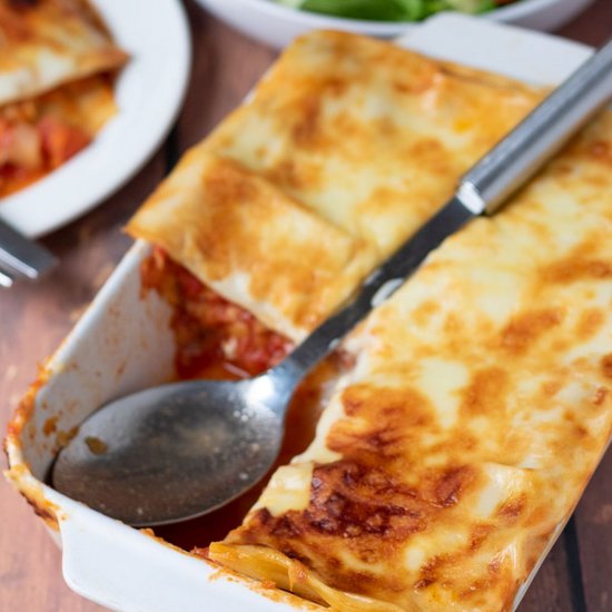 Red Lentil Lasagne