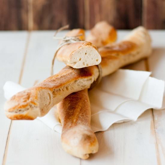 Homemade baguette