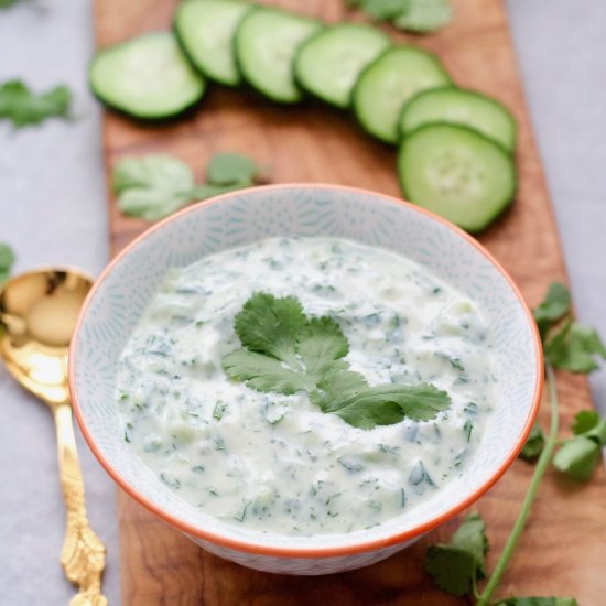 Cucumber Raita (Vegan, Dairy-Free)