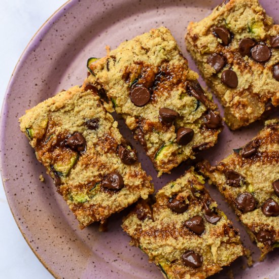 Zucchini Chocolate Chip Blondies