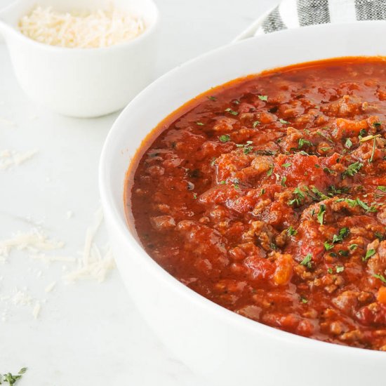 Quick Healthy Bolognese