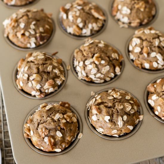 Banana Nut Oat Muffins