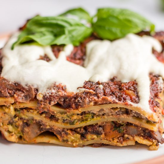 Vegan Mushroom Lasagna (No Tofu)