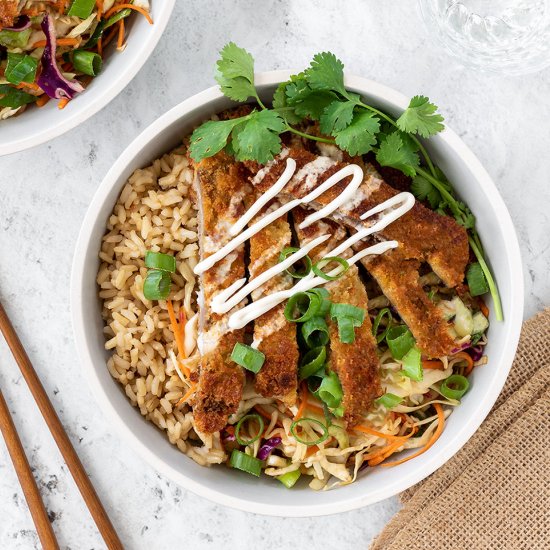 Beef Schnitzel Bowls