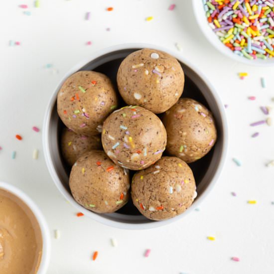 No Bake Birthday Cake Energy Balls