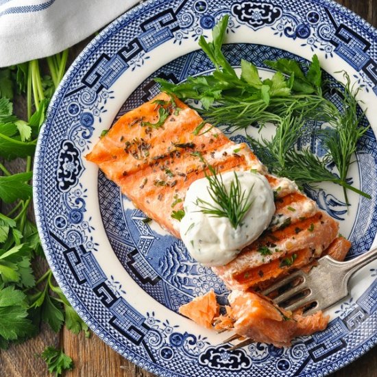 Salmon with Dill Sauce