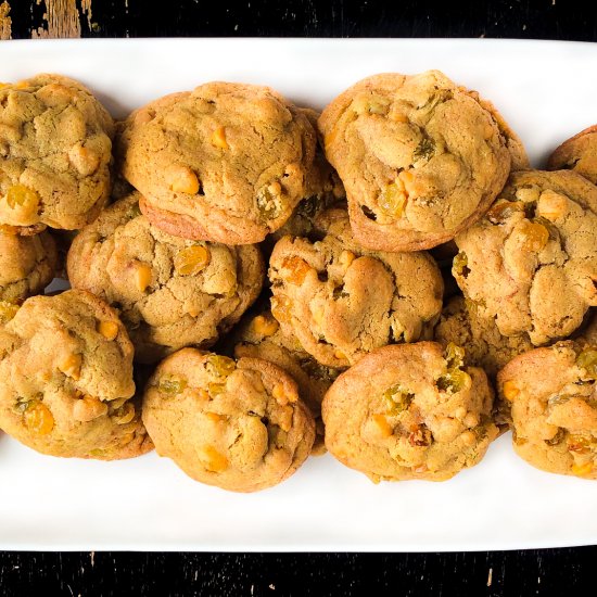 Rum Raisin Butterscotch Cookies