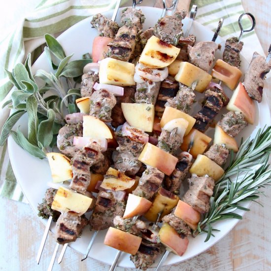 Rosemary Sage Pork Skewers