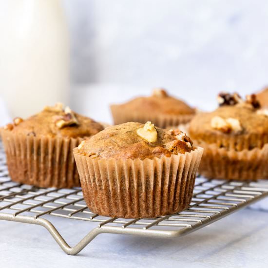 Vegan Banana Nut Muffins