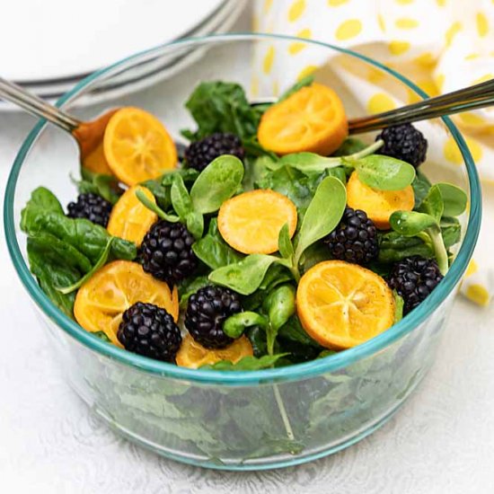 Kumquat Blackberry Salad