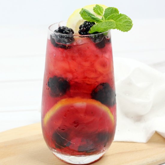 Blackberry Lemon Gin and Tonic