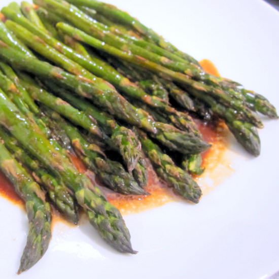 Baked Asparagus Balsamic Butter