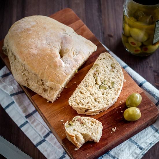 Easy Rustic Olive Bread