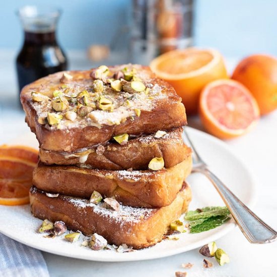 French Toast w/ Blood Orange Butter