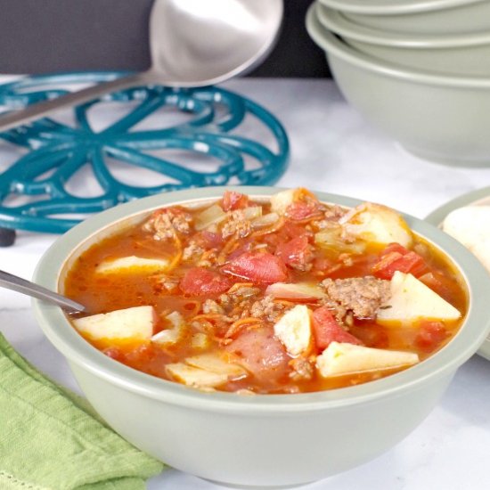 Easy One-Pot Hamburger soup