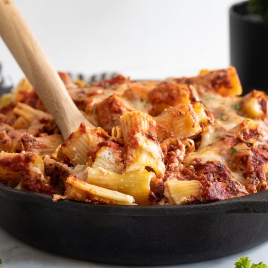 MEATLESS BAKED ZITI WITH RICOTTA