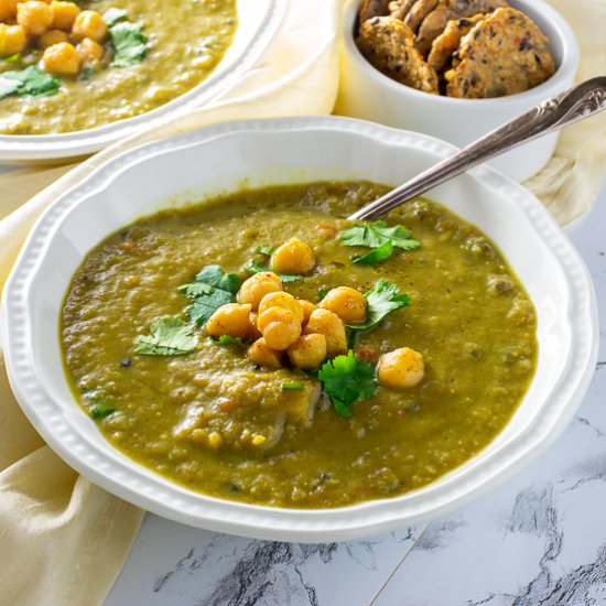 Cauliflower Wild Rice Curry Soup