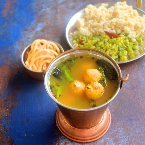 Lentil Balls Rasam