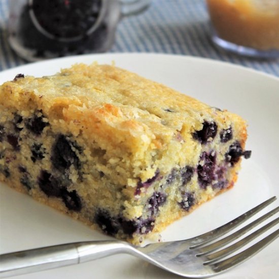 Blueberry Cornbread w/ Honey Butter