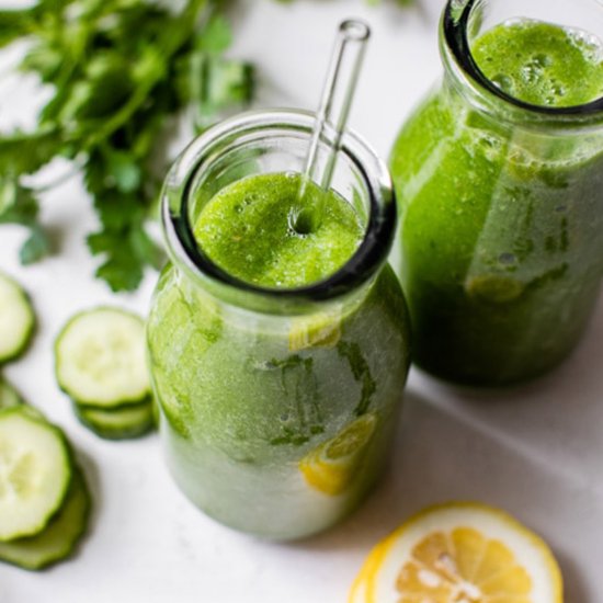 Green Apple Lemon Cucumber Smoothie