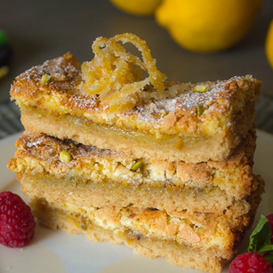 Pistachio Lemon Bars for Passover