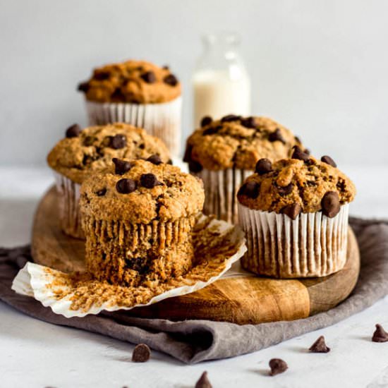 banana chocolate chip muffins